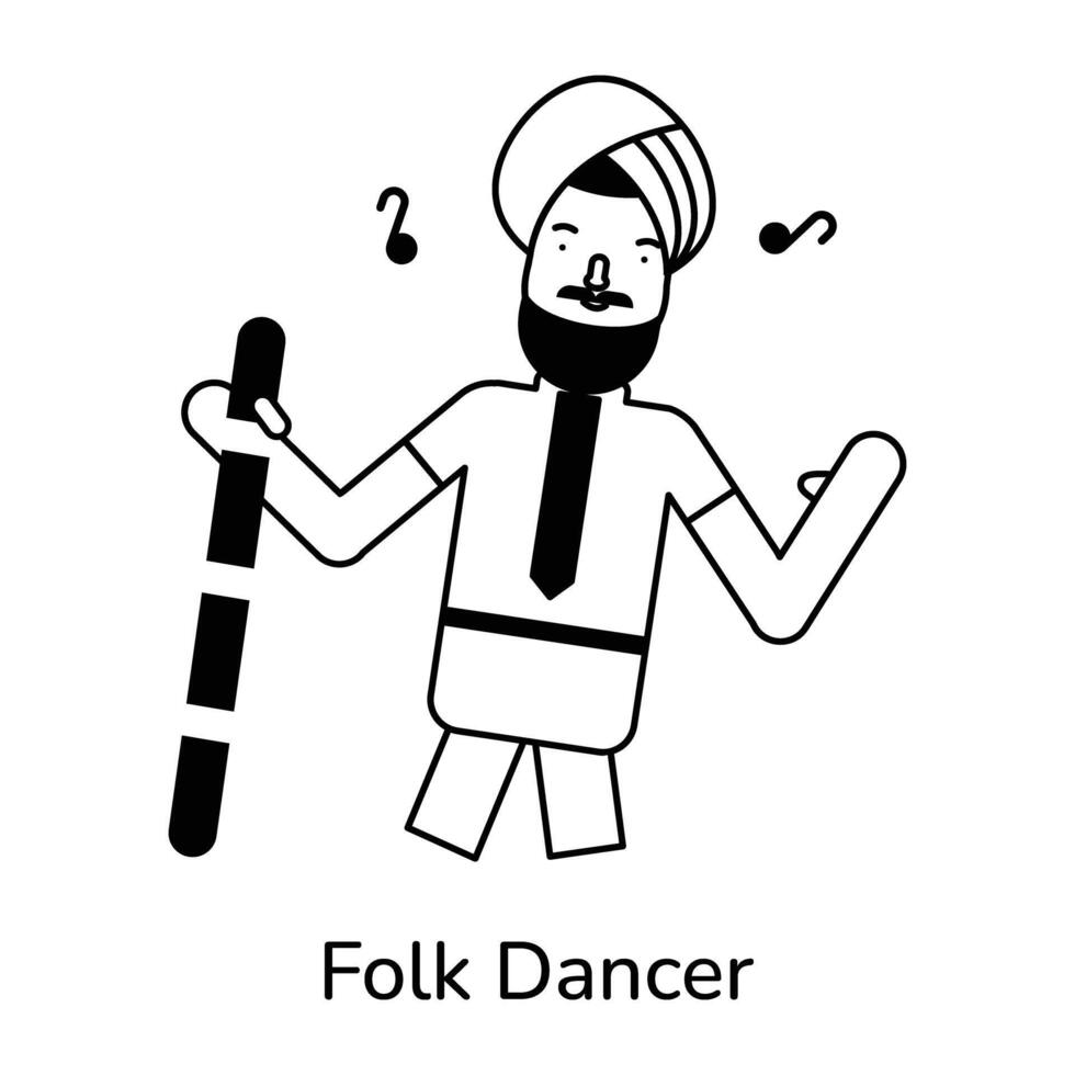 modieus volk danser vector