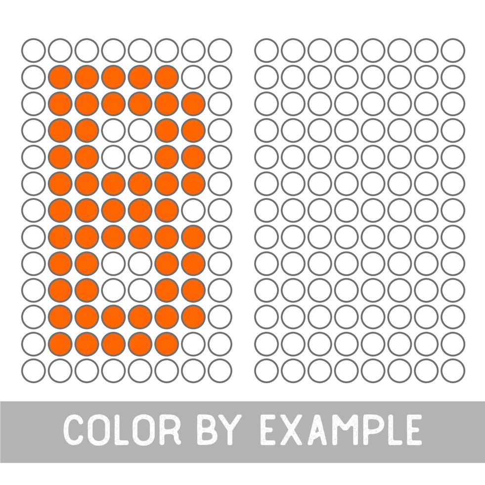 kleur naar voorbeeld. leren alfabet, letters. werkblad voor kleuters, kinderen. abc kleurboek voor kinderen. puzzel voor kinderen, alfabet b. vector