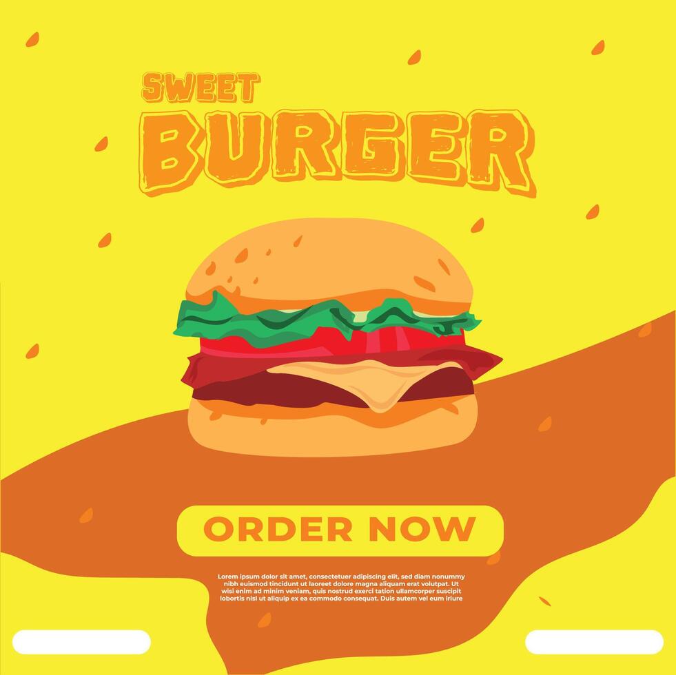 vrij poster hamburger ontwerp uploaden vector