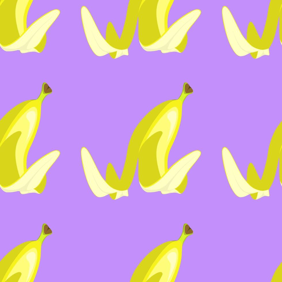 naadloos patroon met bananen in vlak stijl. illustratie geïsoleerd Aan wit achtergrond vector