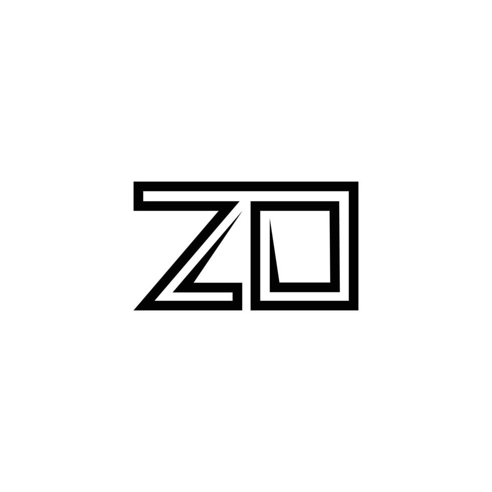 zo, oz, z en O abstract eerste monogram brief alfabet logo ontwerp vector