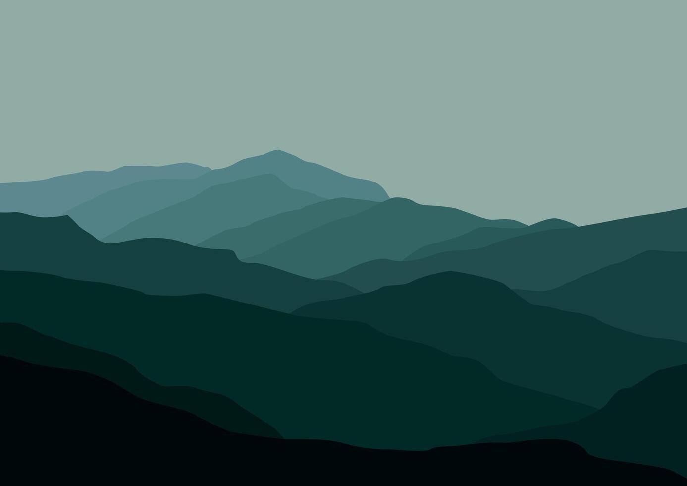 landschap met bergen. illustratie in vlak stijl. vector