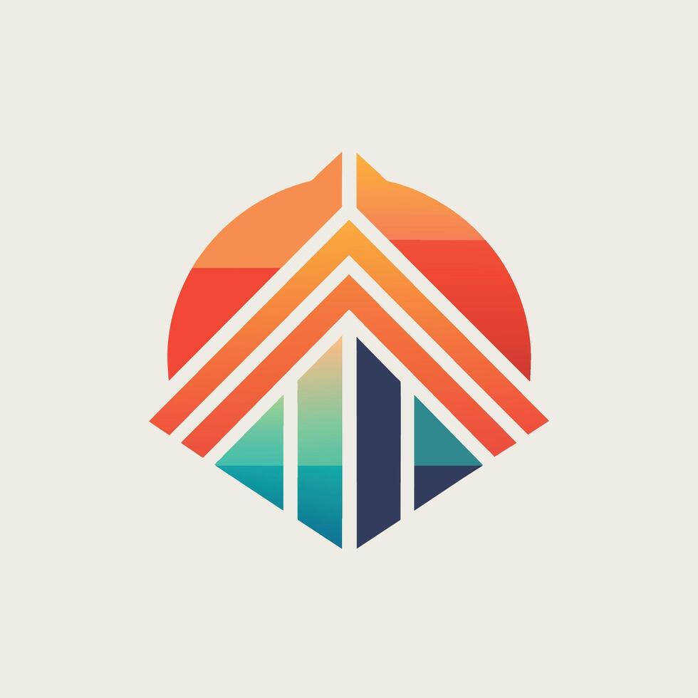 kleurrijk logo ontwerp voor een bedrijf met een subtiel helling effect, presentatie van een stoutmoedig en modern stijlvol, een minimalistische logo met een subtiel helling effect voor een ontwerp studio vector