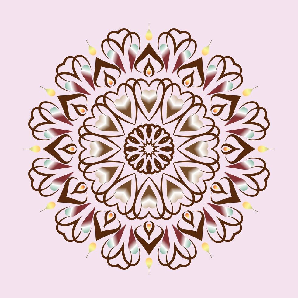 creatief Indisch vrij multi gekleurde bloemen mandala ontwerp vector