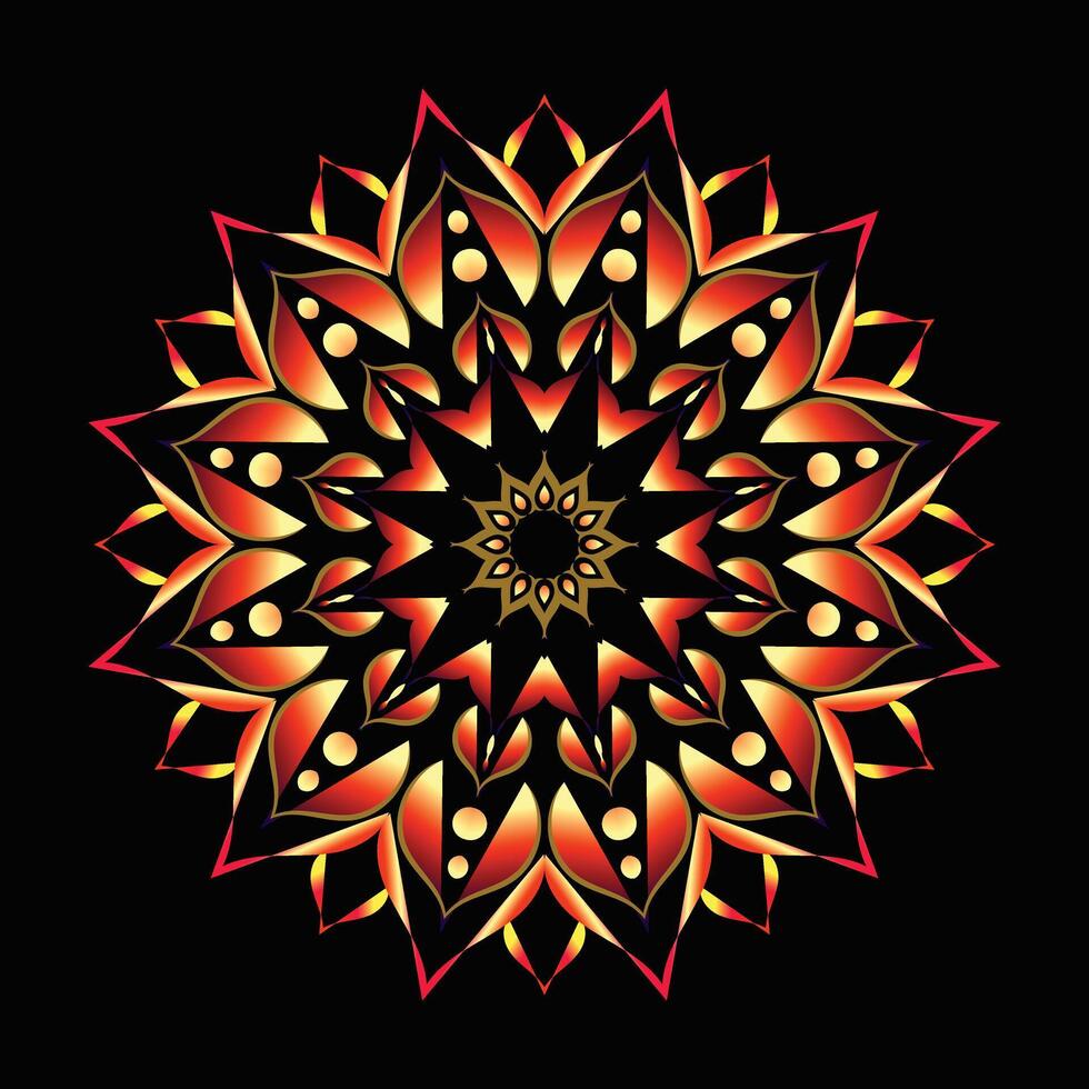 creatief Indisch vrij multi gekleurde bloemen mandala ontwerp vector