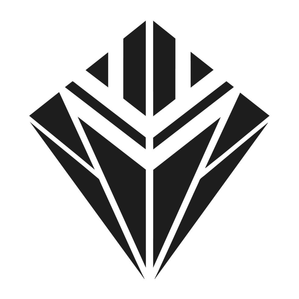 een strak en modern logo met een zwart en wit diamant ontwerp, een strak en modern logo met schoon lijnen en meetkundig vormen vector