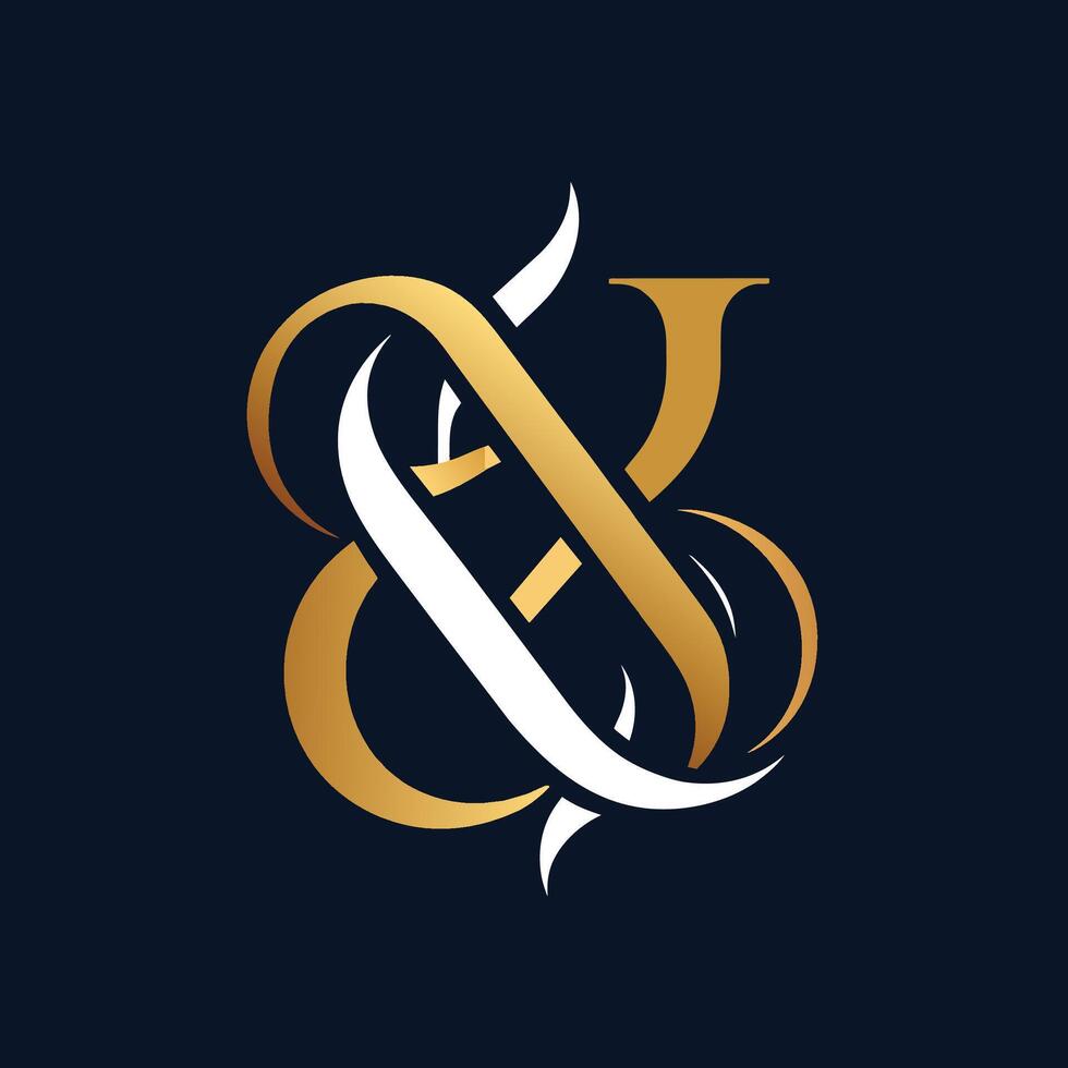 een geavanceerde logo in goud en wit tegen een zwart achtergrond, uitstralend elegantie en stijl, een geavanceerde en elegant ontwerp incorporeren een monogram voor een communicatie agentschap vector