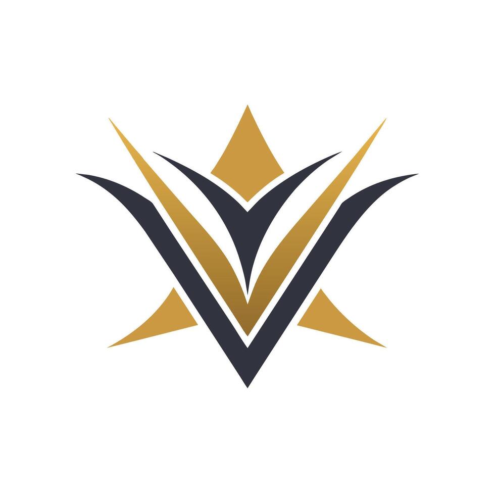 een zwart en goud logo staat uit tegen een schoon wit achtergrond, produceren een minimalistische logo dat overbrengt een zin van elegantie en verfijning vector