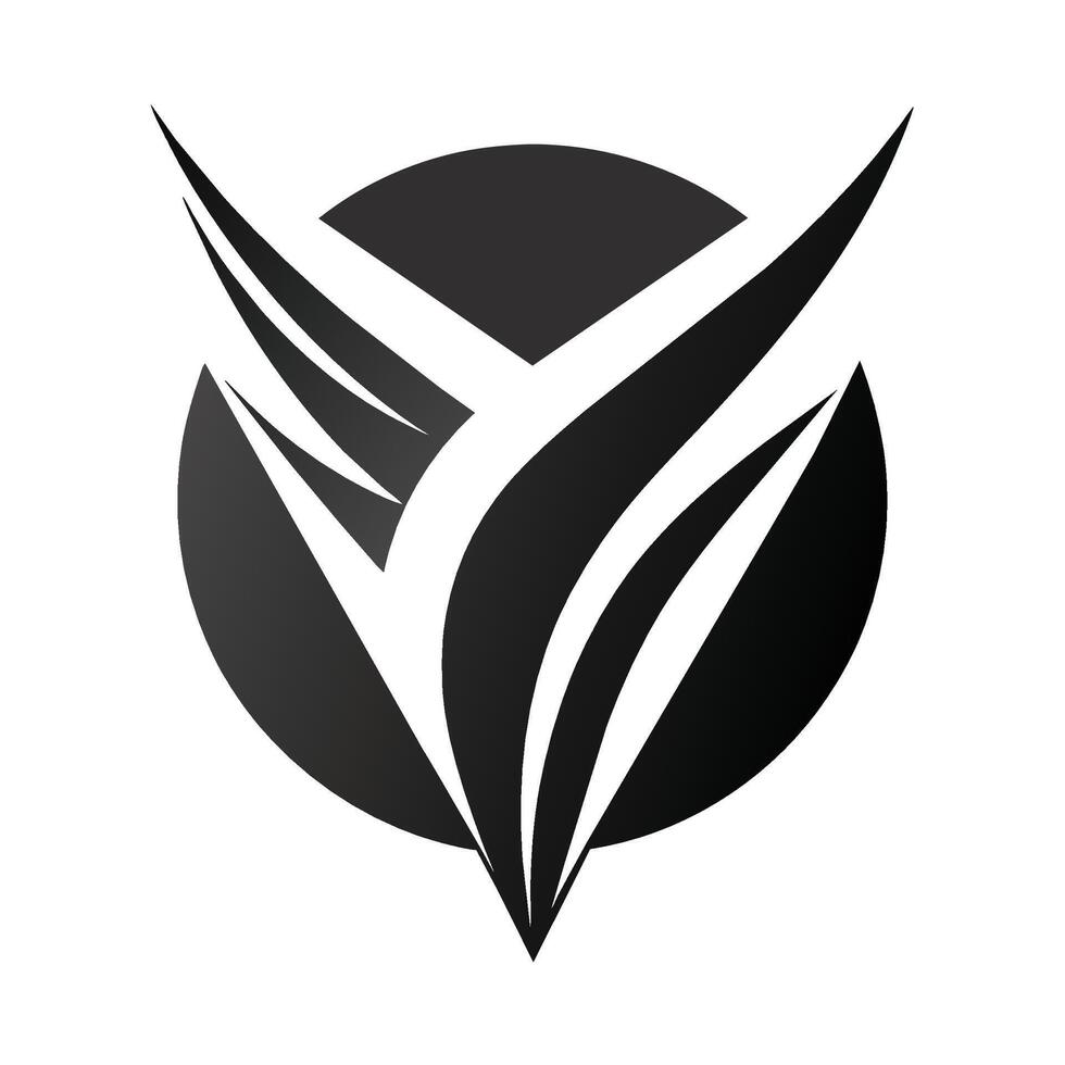 een strak en modern logo met een zwart en wit blad ontwerp, ontwerp een strak en modern logo gebruik makend van enkel en alleen zwart en wit kleuren vector