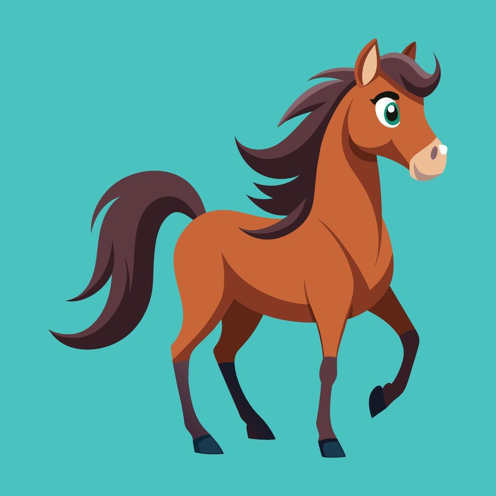 hengst paard tekenfilm dier illustratie vector