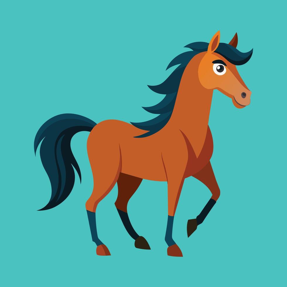 hengst paard tekenfilm dier illustratie vector