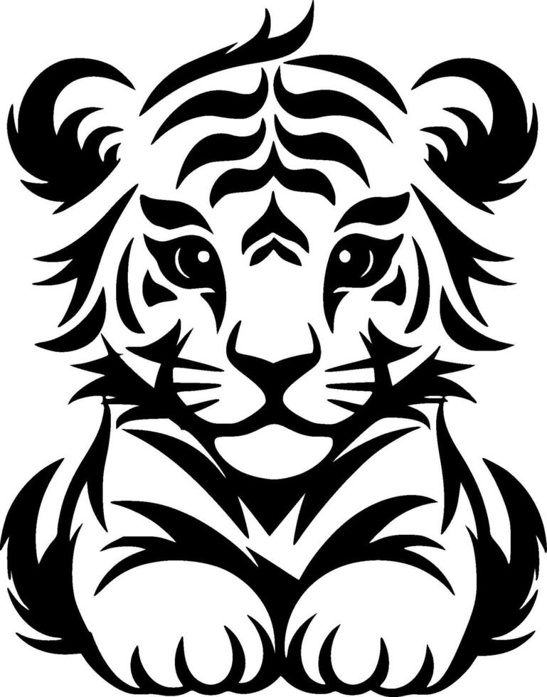 tijger baby - hoog kwaliteit logo - illustratie ideaal voor t-shirt grafisch vector