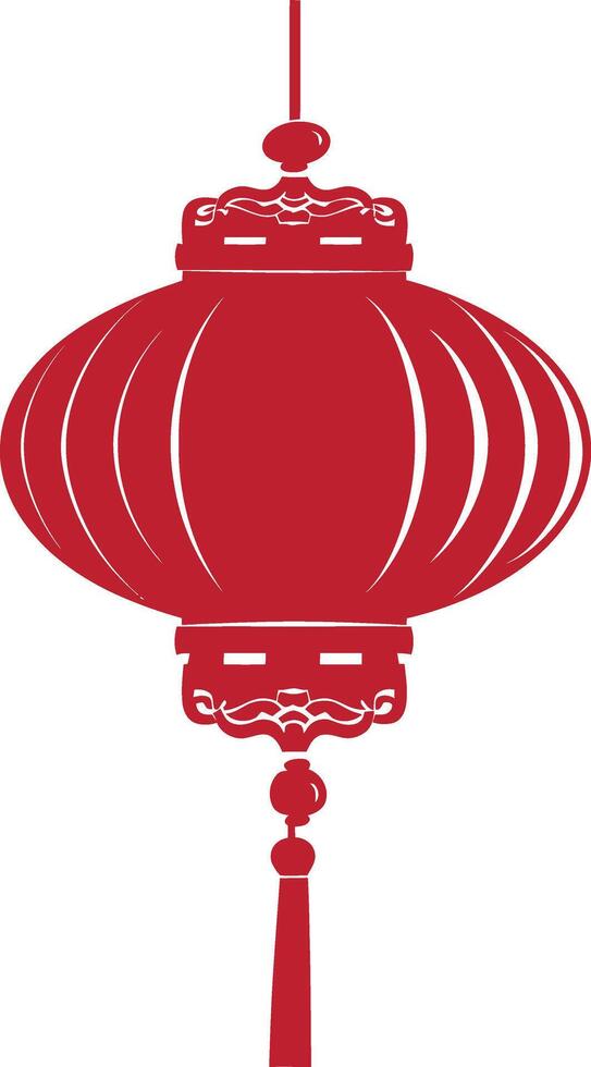 Aziatisch Chinese traditioneel lantaarn rood kleur enkel en alleen vector