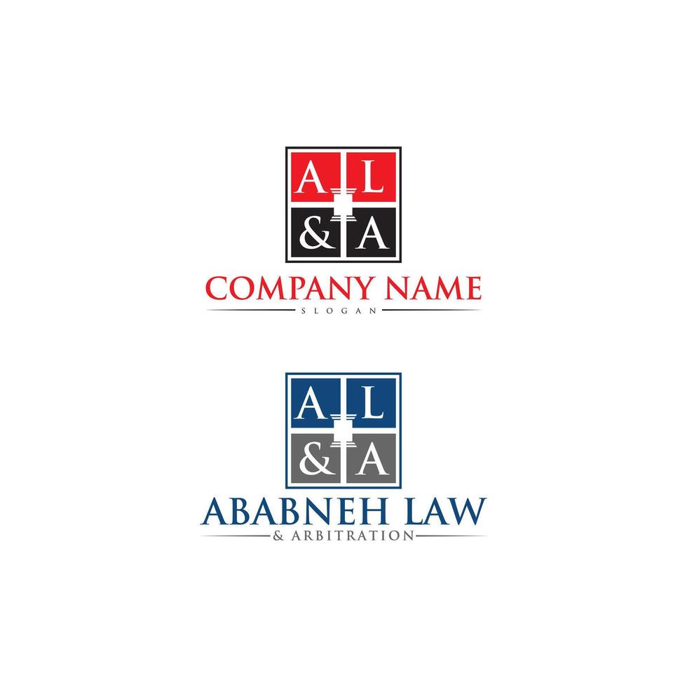al brief wet wettelijk logo ontwerp en ala brief logo vector