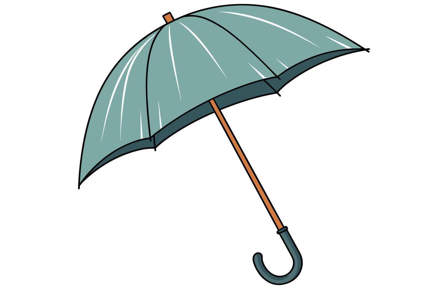 paraplu vlak illustratie, tekenfilm paraplu icoon, kleurrijk Open paraplu. vector