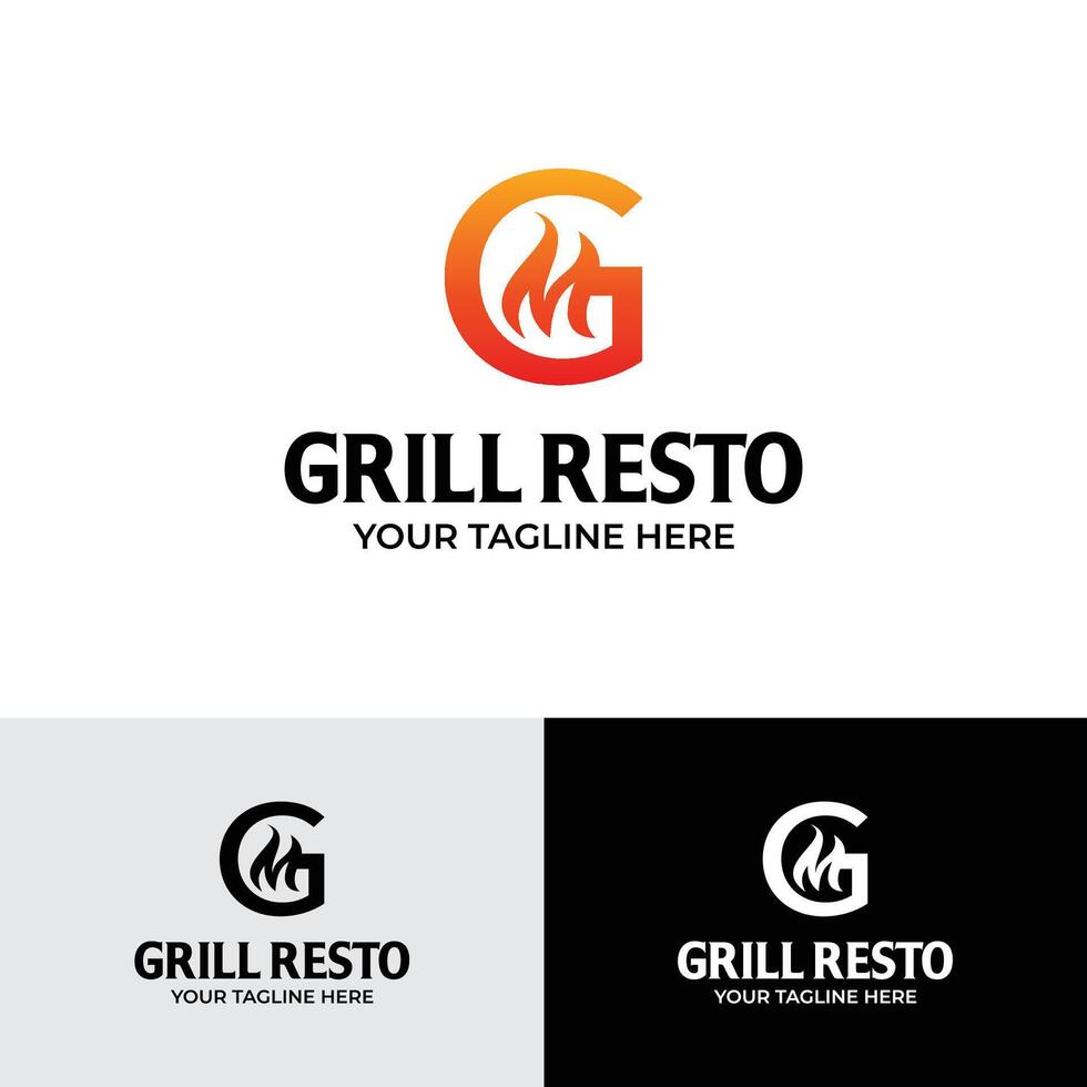 gm brief helling brand vlam rooster logo sjabloon vector