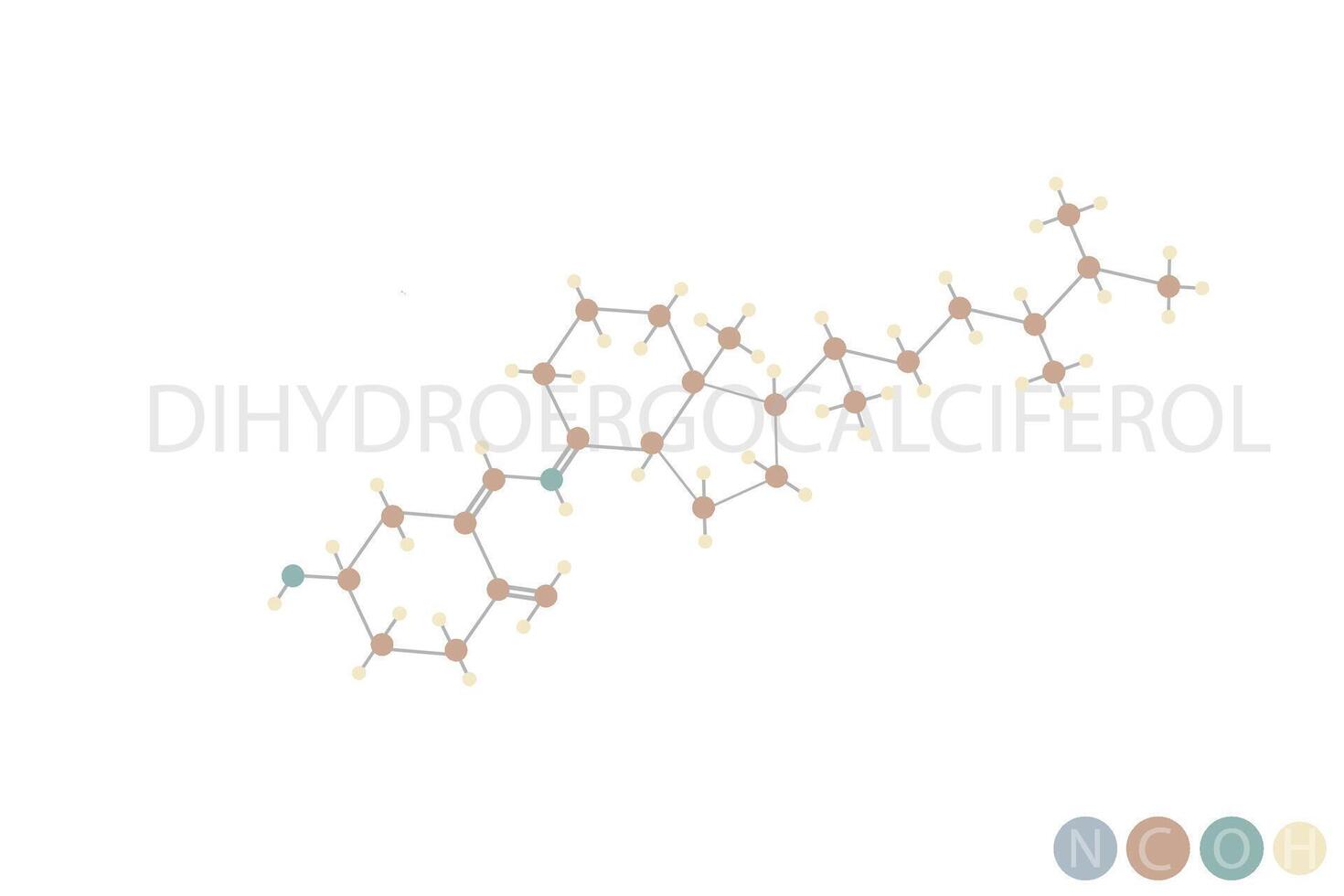 dihydroergocalciferol moleculair skelet- chemisch formule vector