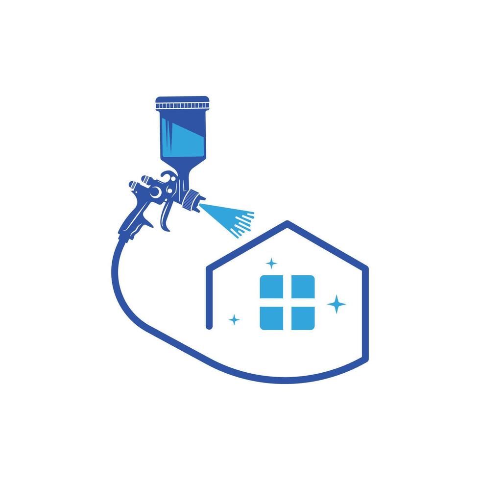 verstuiven verf huis logo concept vector