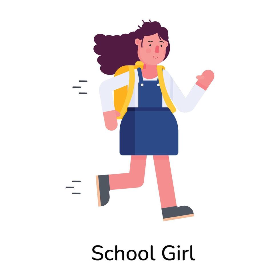 modieus school- meisje vector