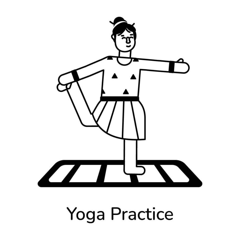 modieus yoga praktijk vector