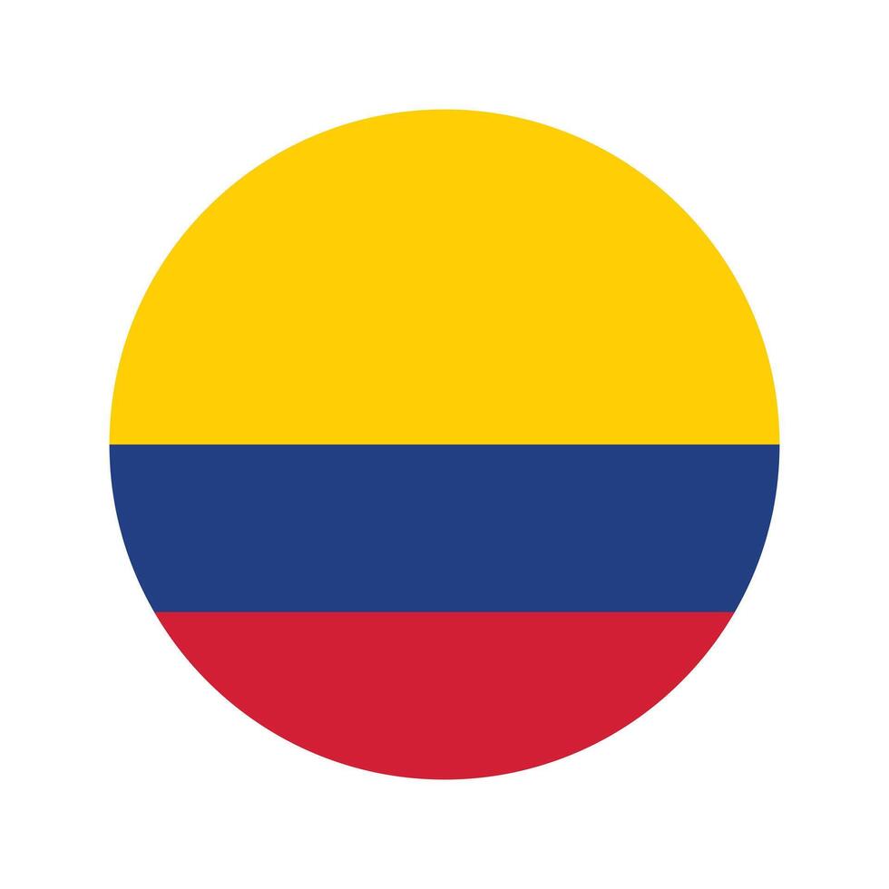 nationaal vlag van Colombia. Colombia vlag. Colombia ronde vlag. vector