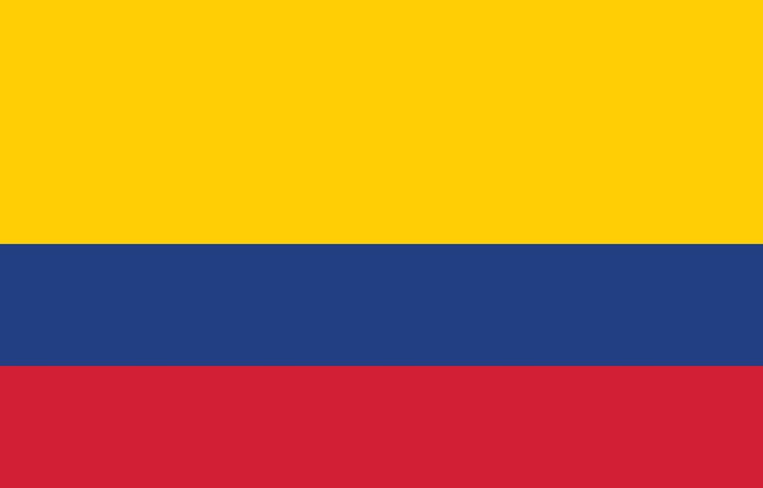 nationaal vlag van Colombia. Colombia vlag. vector