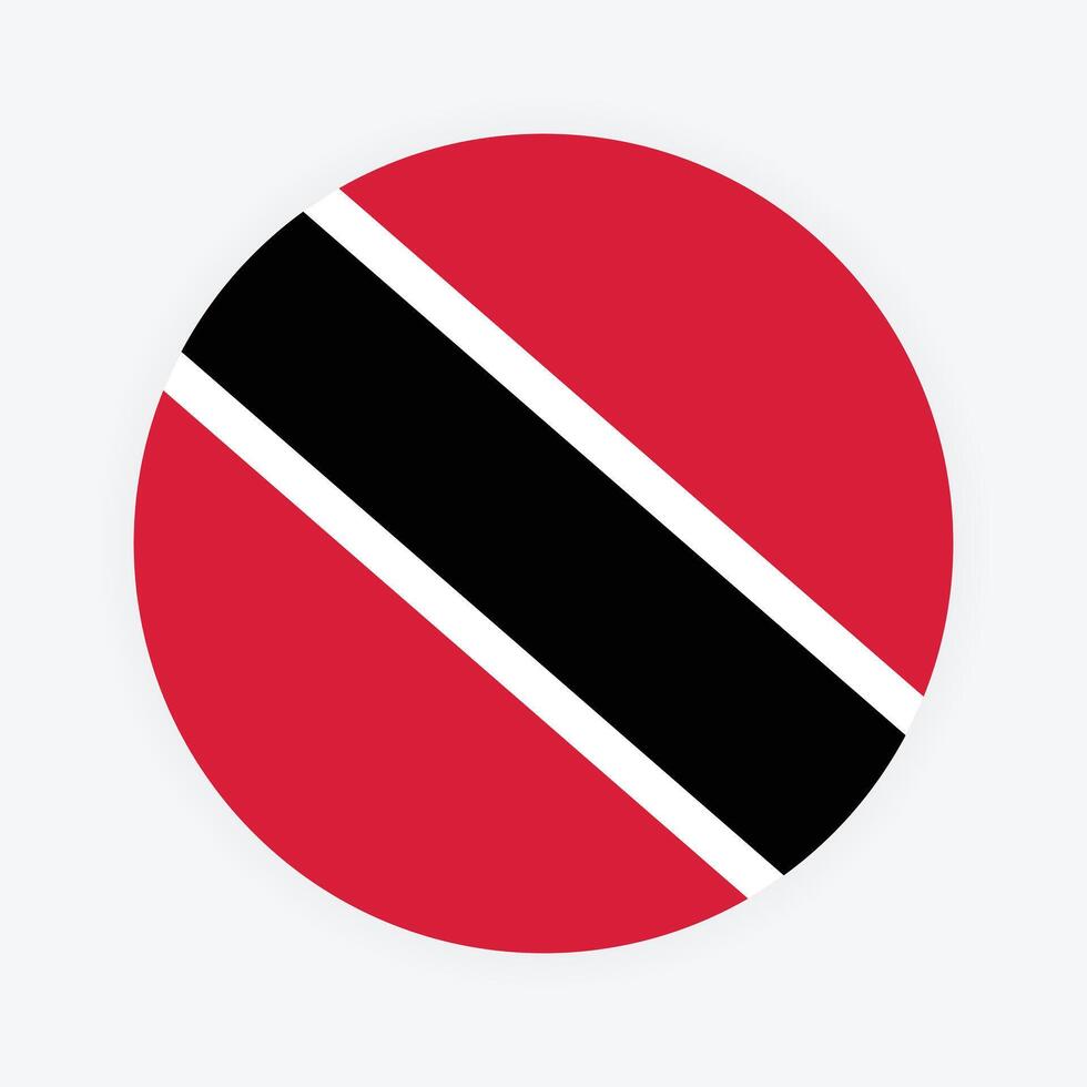 nationaal vlag van Trinidad en tobago. Trinidad en Tobago vlag. Trinidad en Tobago ronde vlag. vector