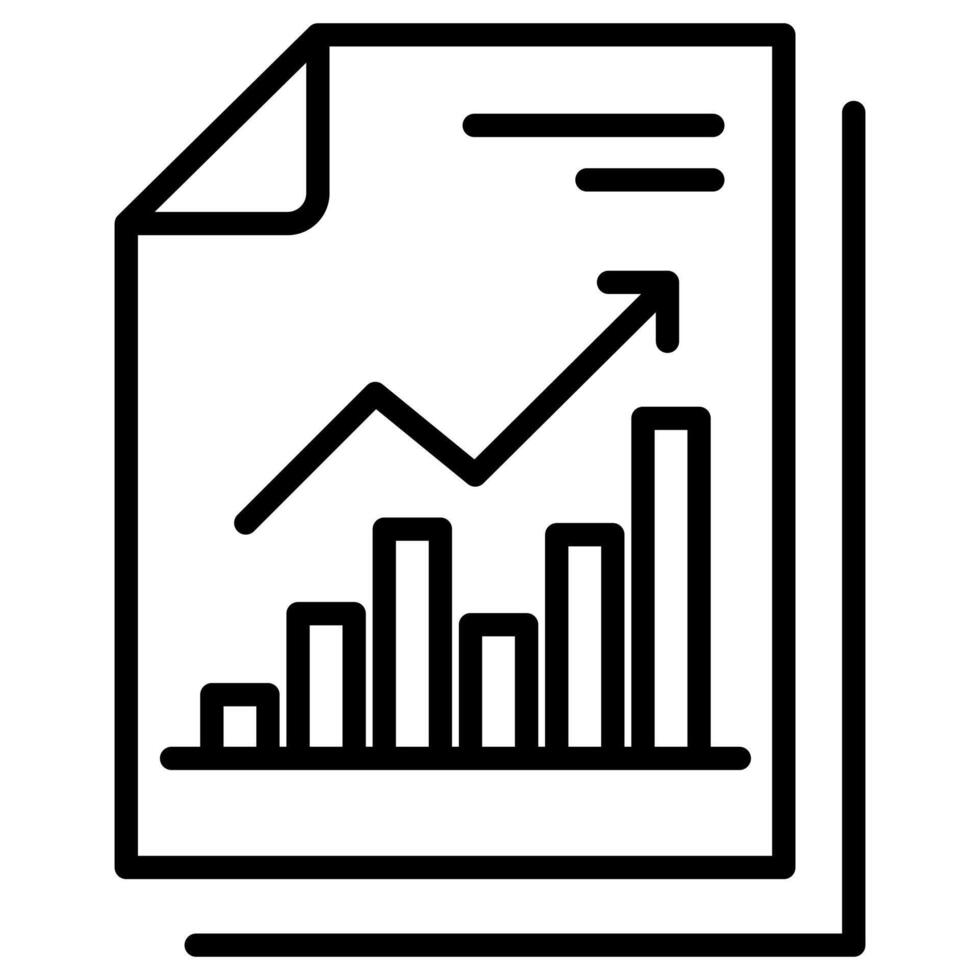 verslag doen van statistieken icoon lijn illustratie vector