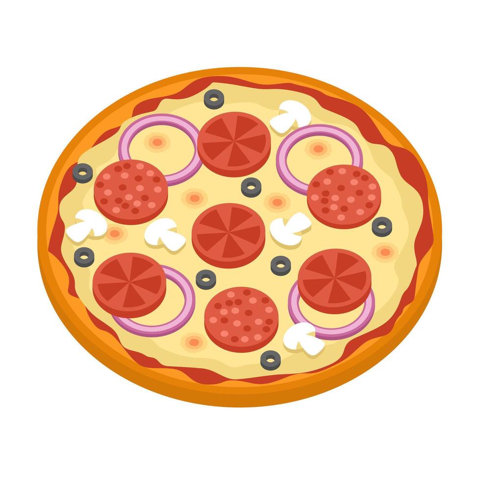 Italiaans pizza icoon vector