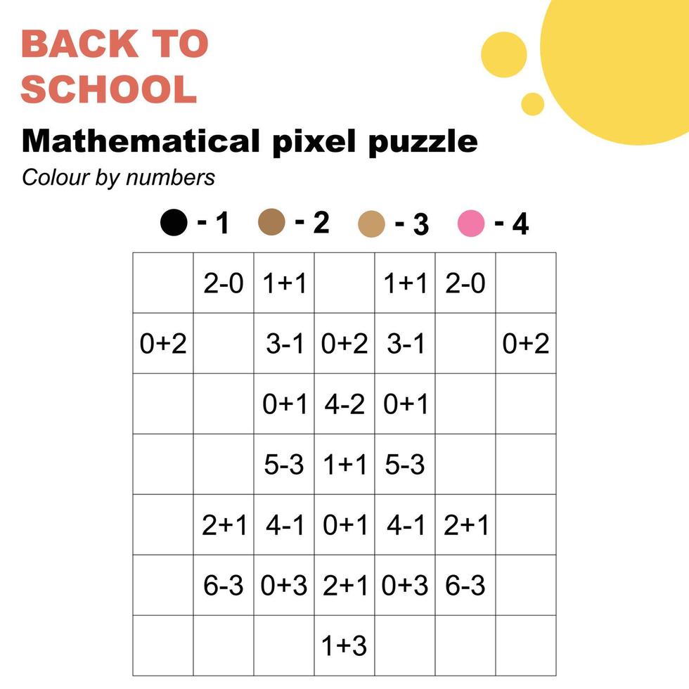 pixelpuzzel kleur op nummer vector