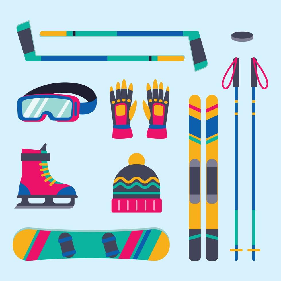 wintersport pictogrammenset vector