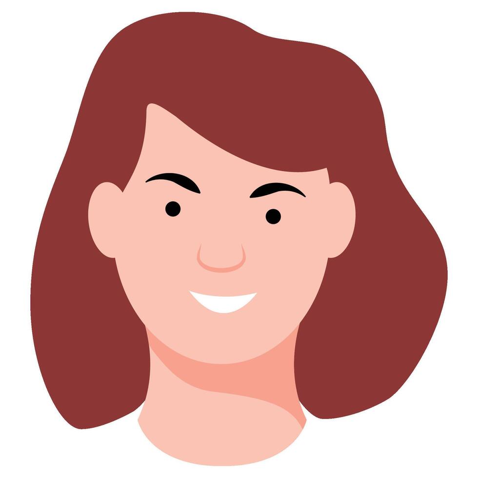 avatar gezicht voor vrouw uitdrukking vector