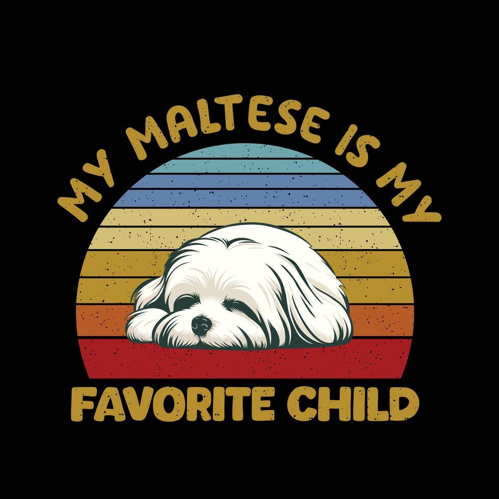 mijn Maltees is mijn favoriete kind t-shirt ontwerp vector