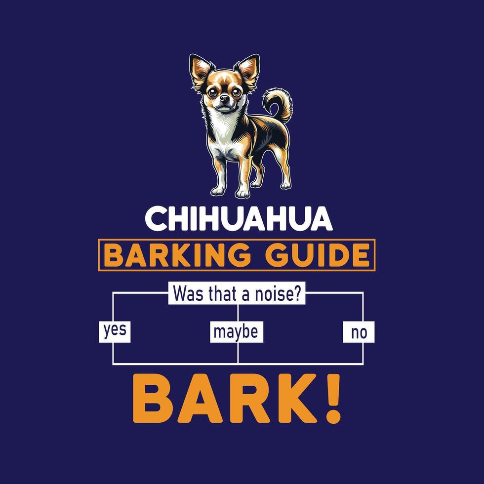 chihuahua blaffen gids t-shirt ontwerp vector