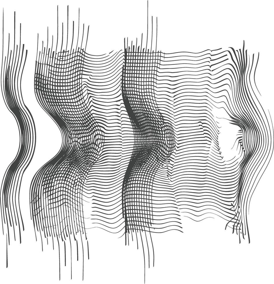 golvend geluid trillingen en pulserend lijnen zwart kleur enkel en alleen vector