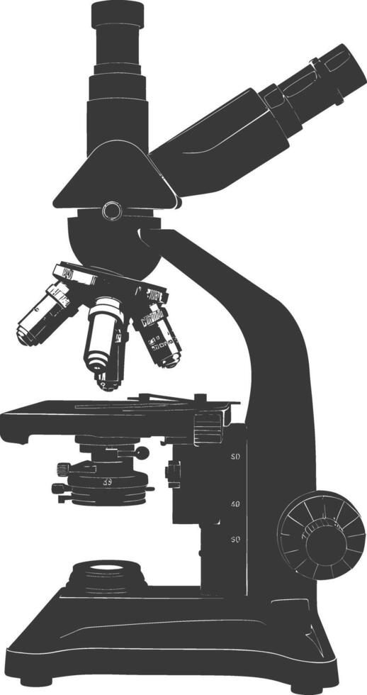 silhouet microscoop zwart kleur enkel en alleen vector