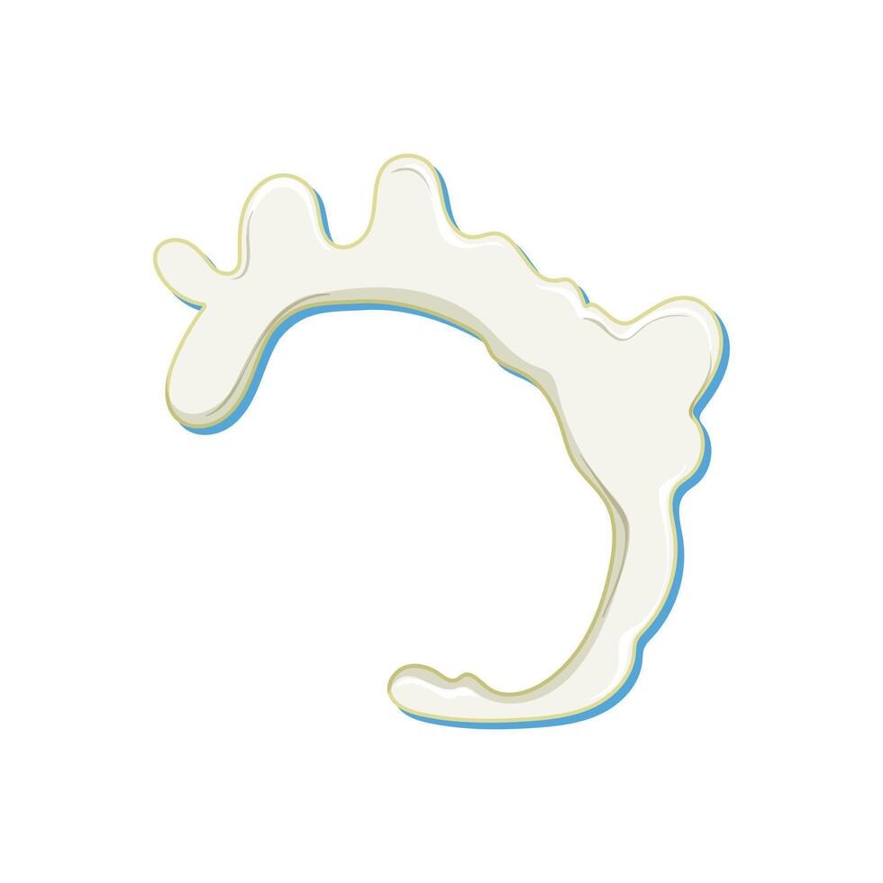 calcium melk plons tekenfilm illustratie vector