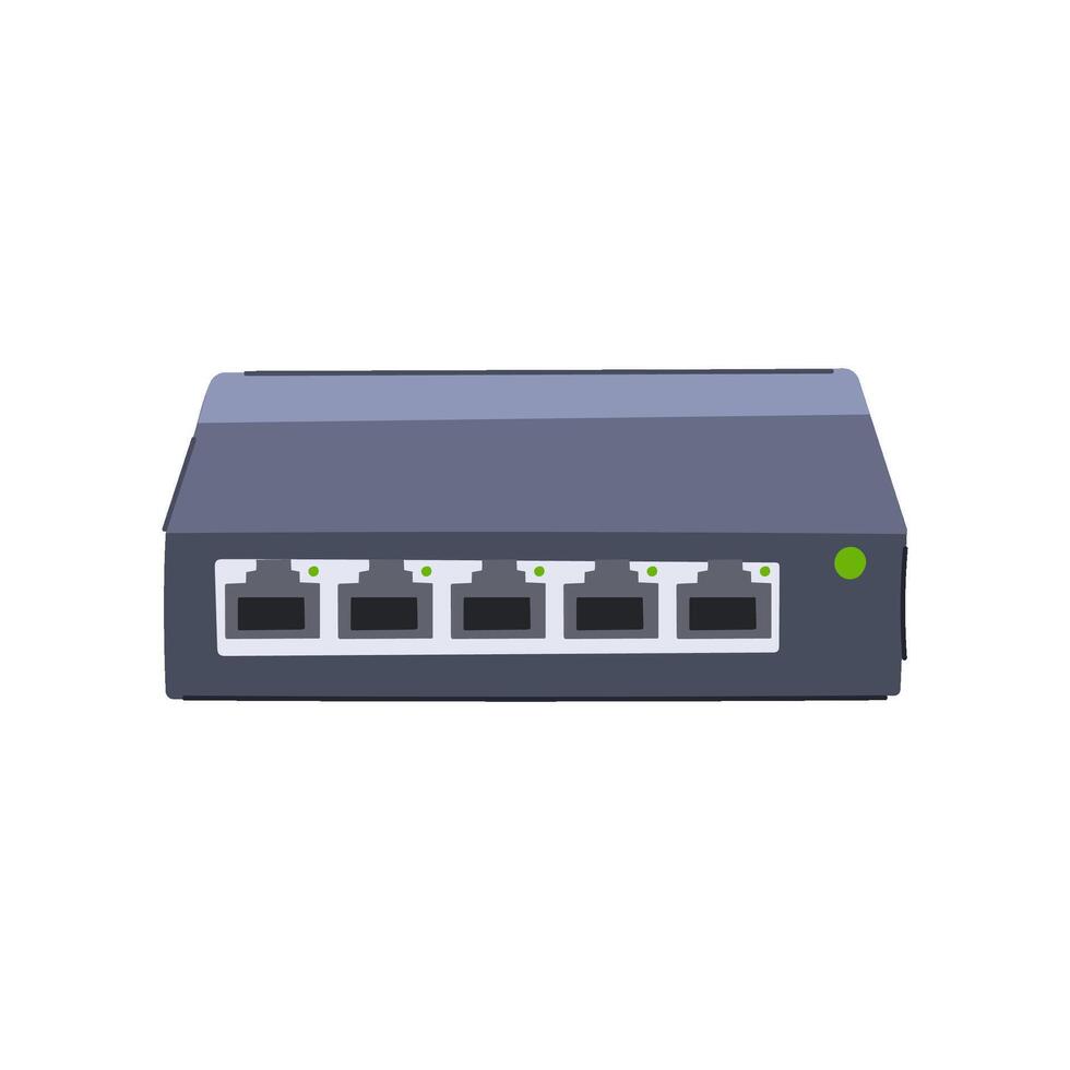 router netwerk schakelaar tekenfilm illustratie vector