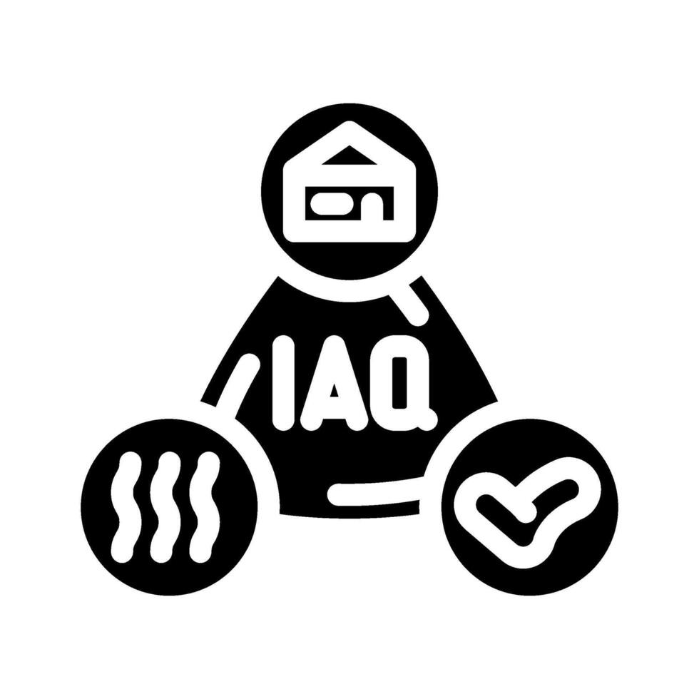 binnen- lucht kwaliteit iaq glyph icoon illustratie vector