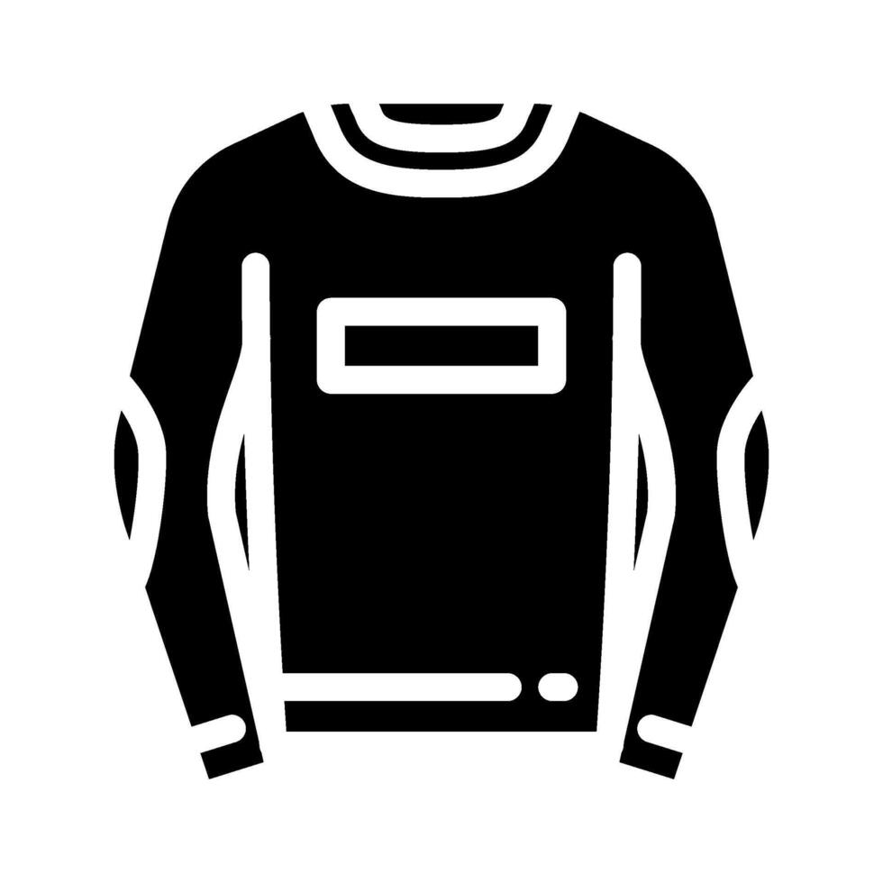 sweater kleding glyph icoon illustratie vector