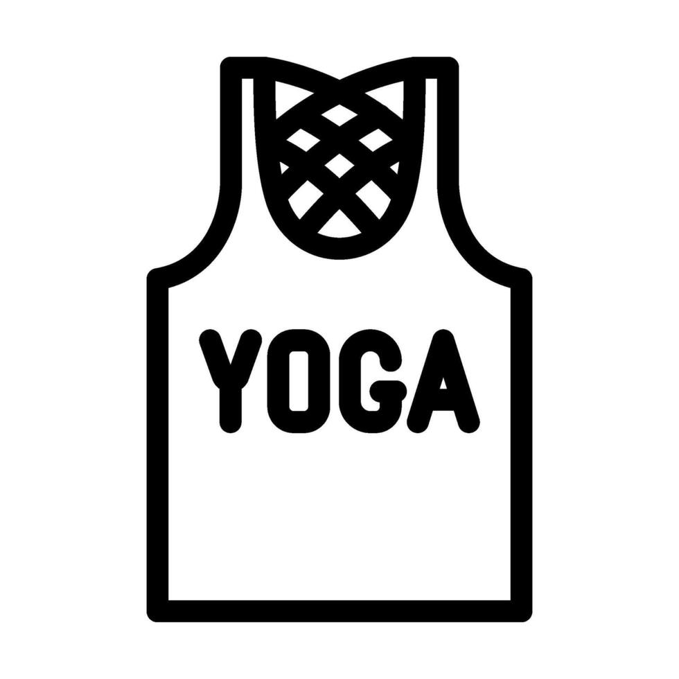 yoga top kleding lijn icoon illustratie vector