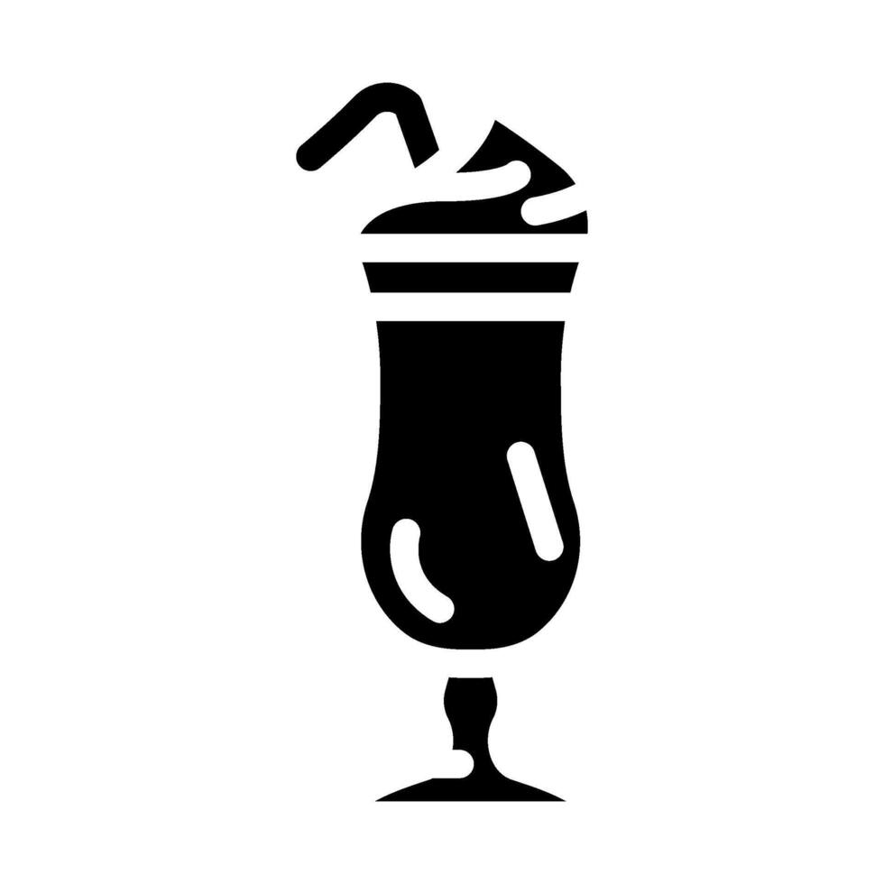 milkshake snel voedsel glyph icoon illustratie vector