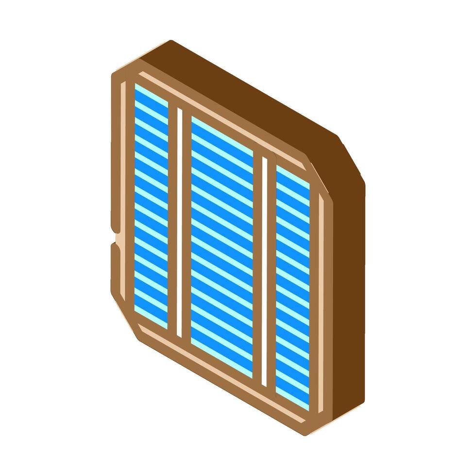 fotovoltaïsche cellen zonne- paneel isometrische icoon illustratie vector