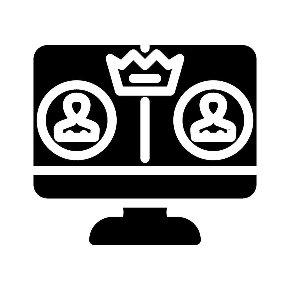 moderator controle glyph icoon illustratie vector