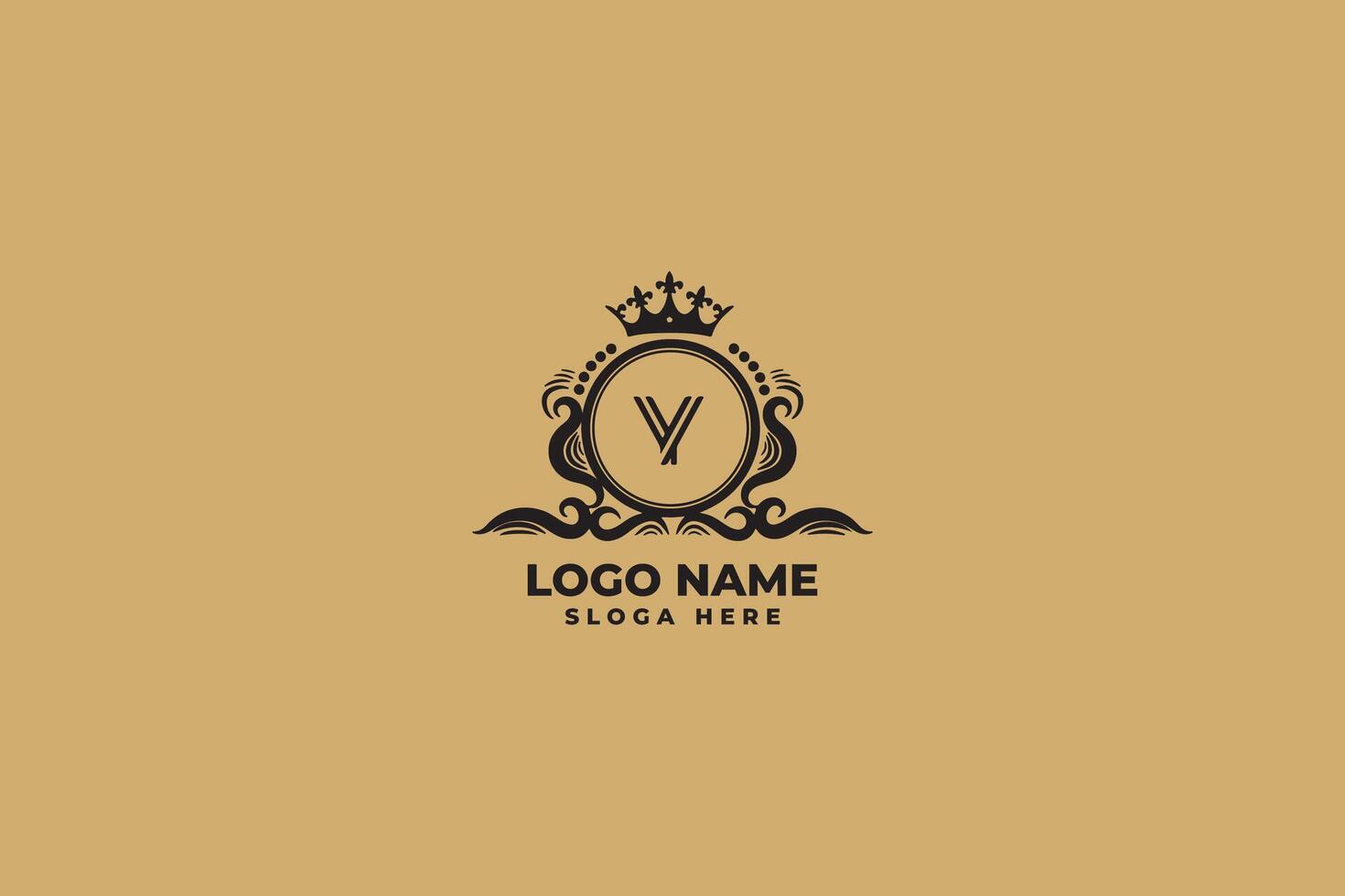 luxe brief y logo ontwerp vector