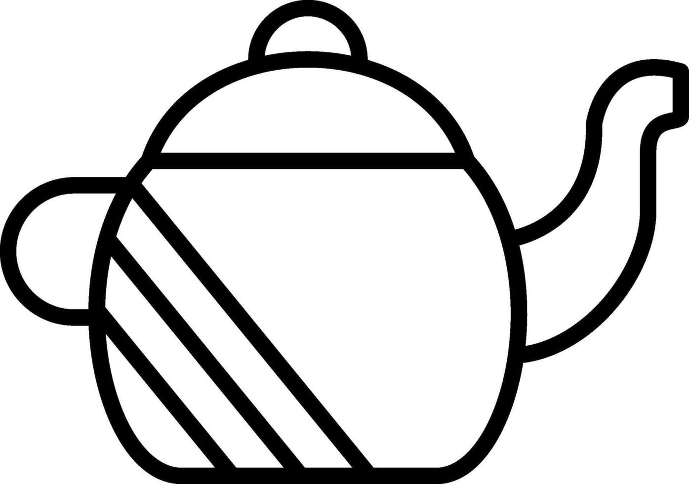 theepot lijn icoon vector