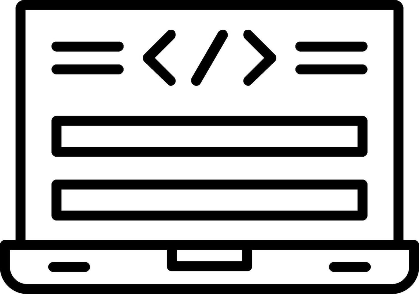 html code lijn icoon vector