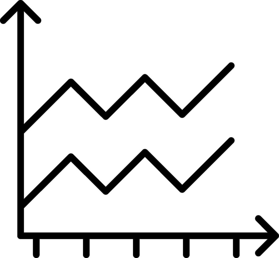 Oppervlakte diagram lijn icoon vector