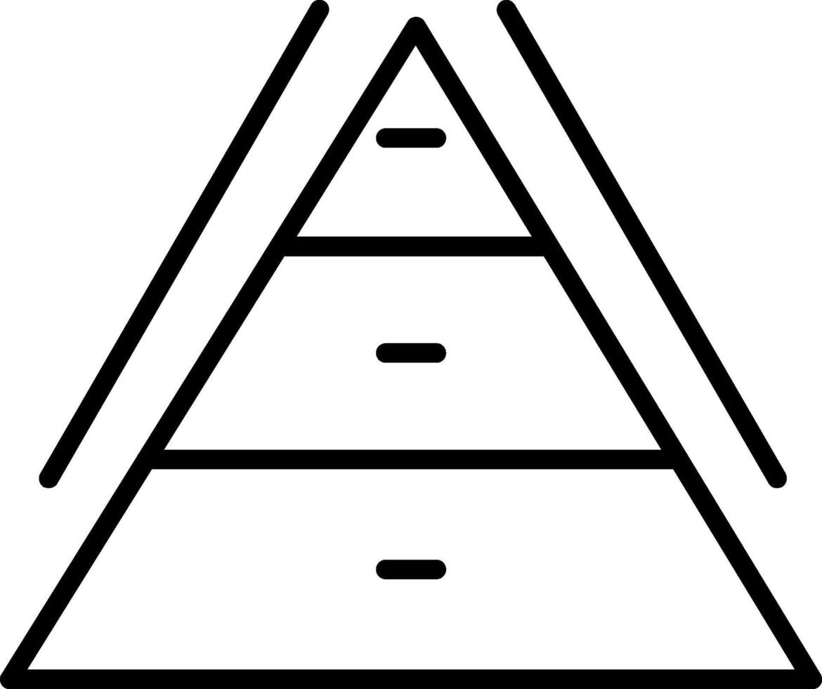 piramide grafiek lijn icoon vector