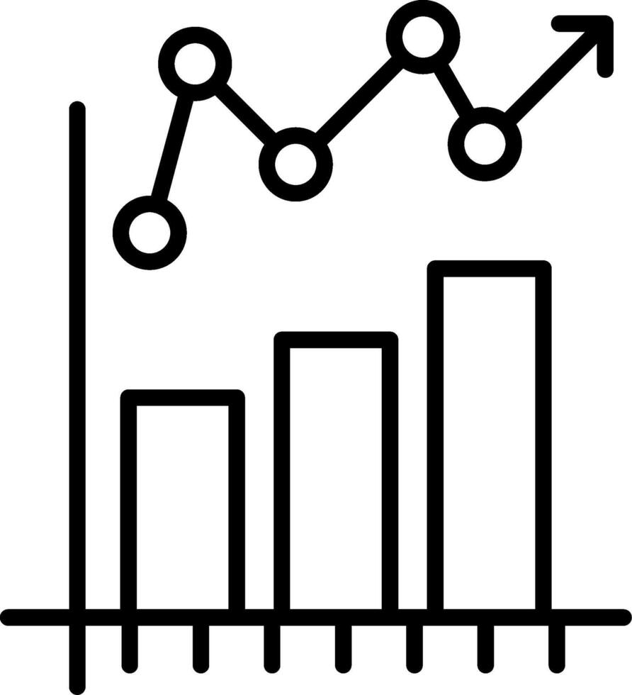 statistisch tabel lijn icoon vector